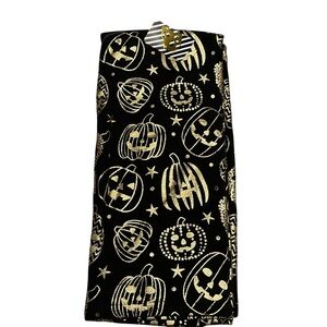 NWT Gramercy Studio Black and Gold Pumpkin Towel Set of 2